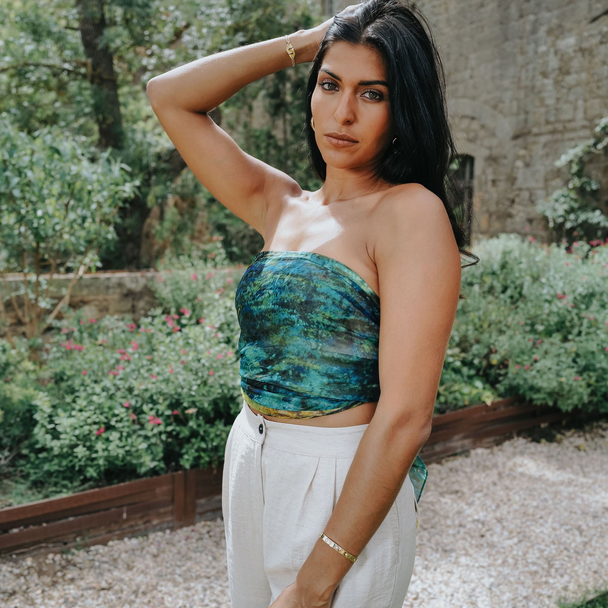 Foulard en soie LES EAUX DE JUIN | Petrusse