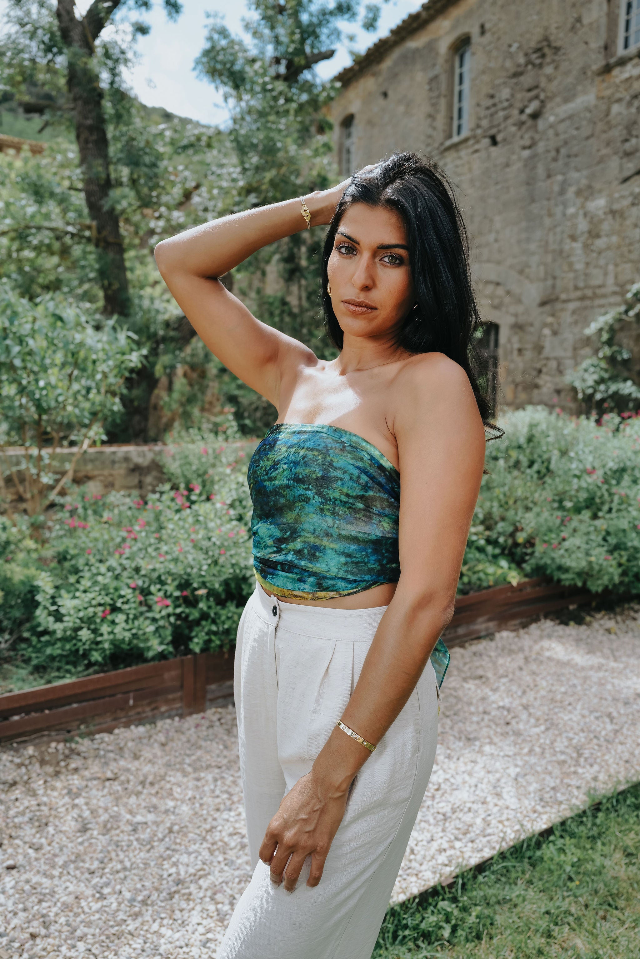 Foulard en soie LES EAUX DE JUIN | Petrusse