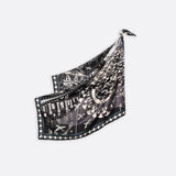 SILK SCARF 105 - SUR LE NIL BLACK