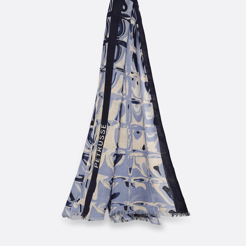 WOOL STOLE - MAGELLAN DENIM BLUE