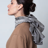 CARRE LAINE 100 - MOON TWILL VERT DE GRIS