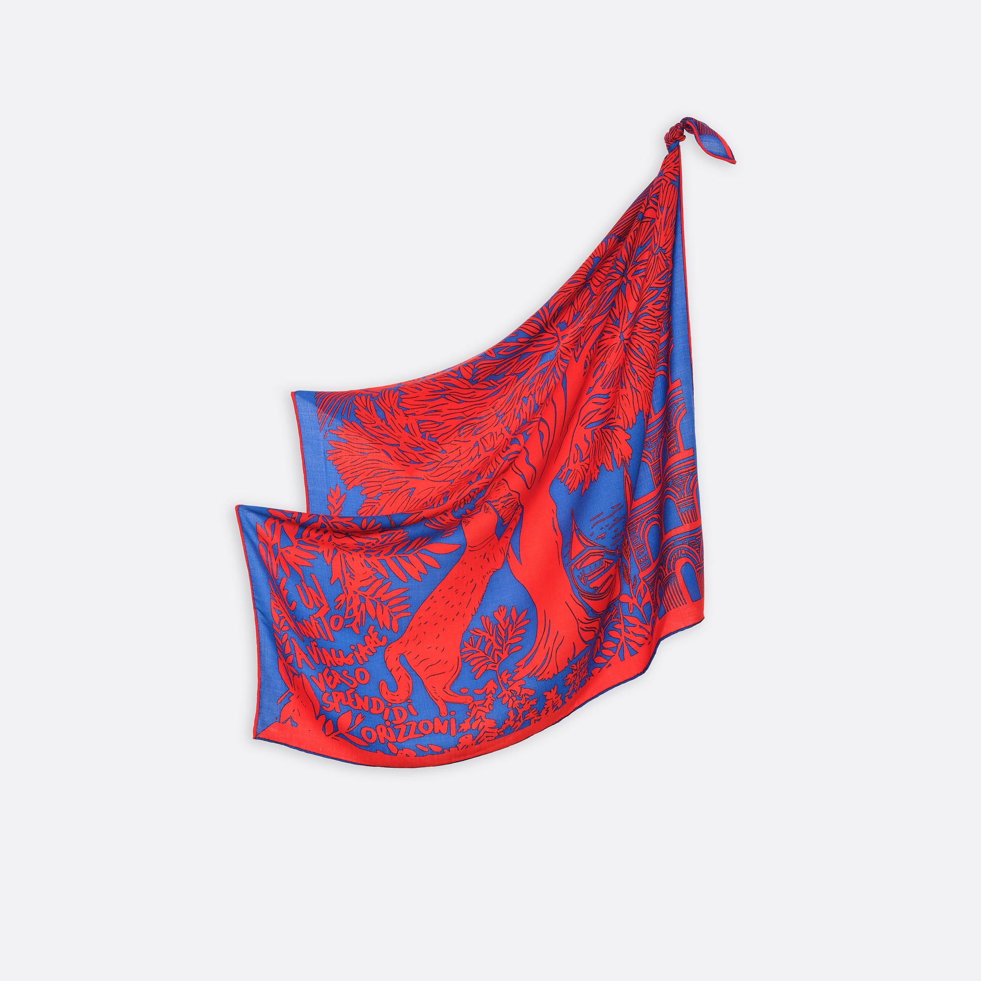 WOOL SCARF 100 - OLIVIER ROYAL BLUE