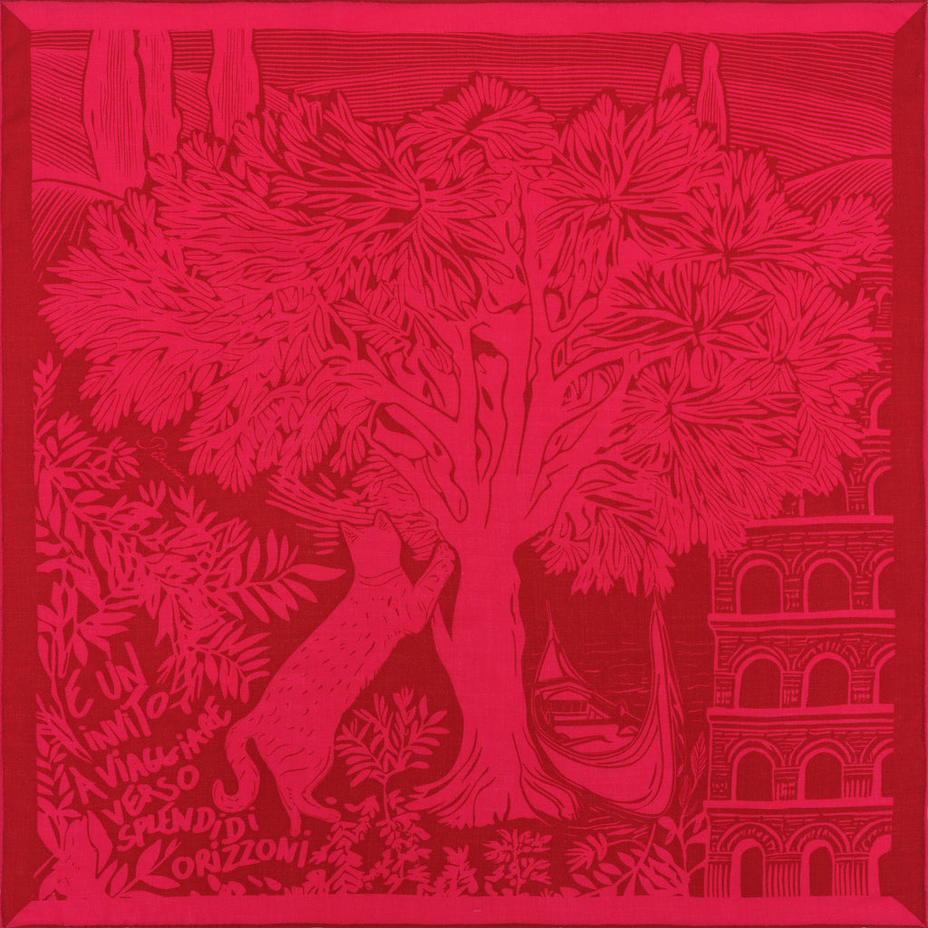 WOOL SCARF 100 - OLIVIER FUCHSIA