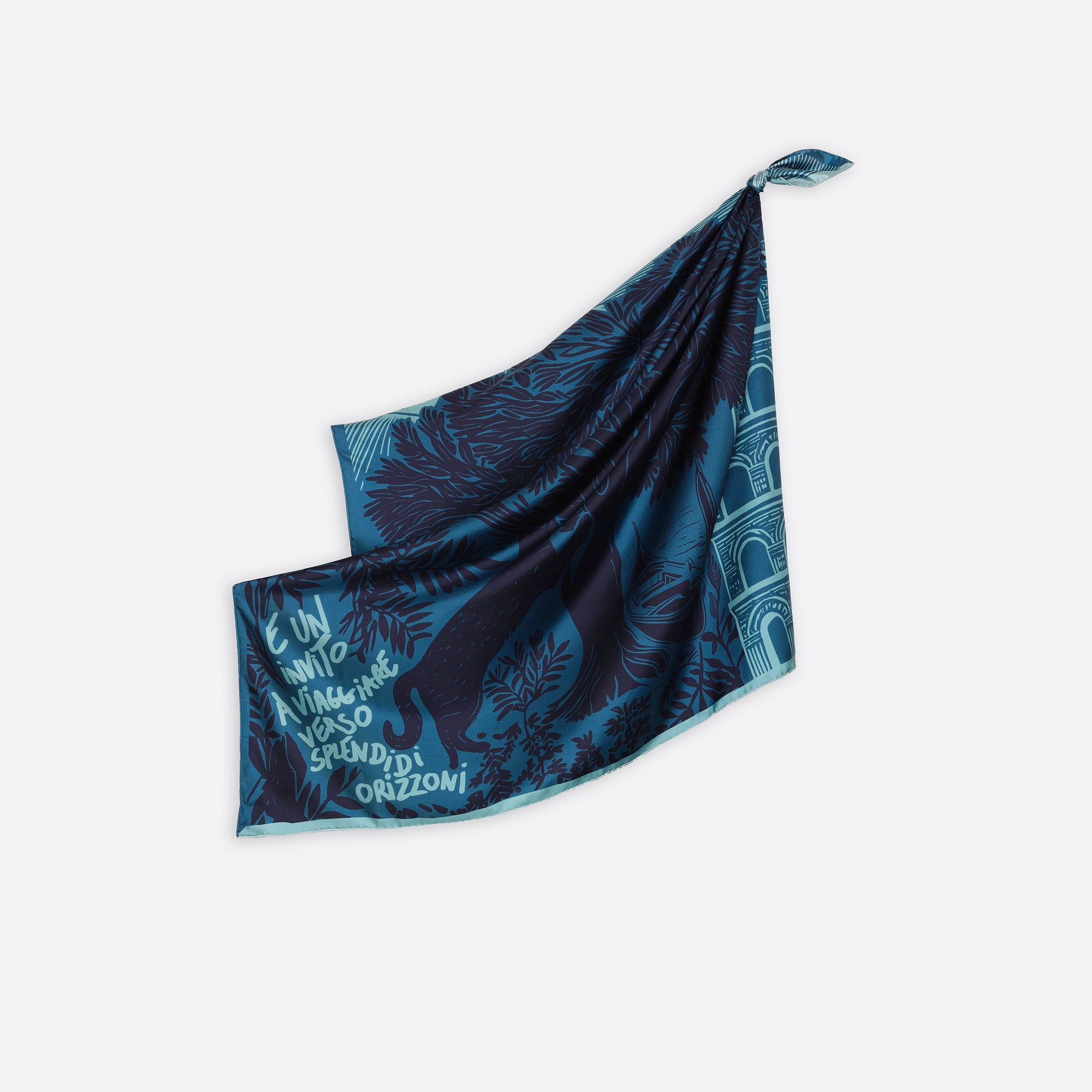 SILK SCARF 90 - OLIVIER EMERALD