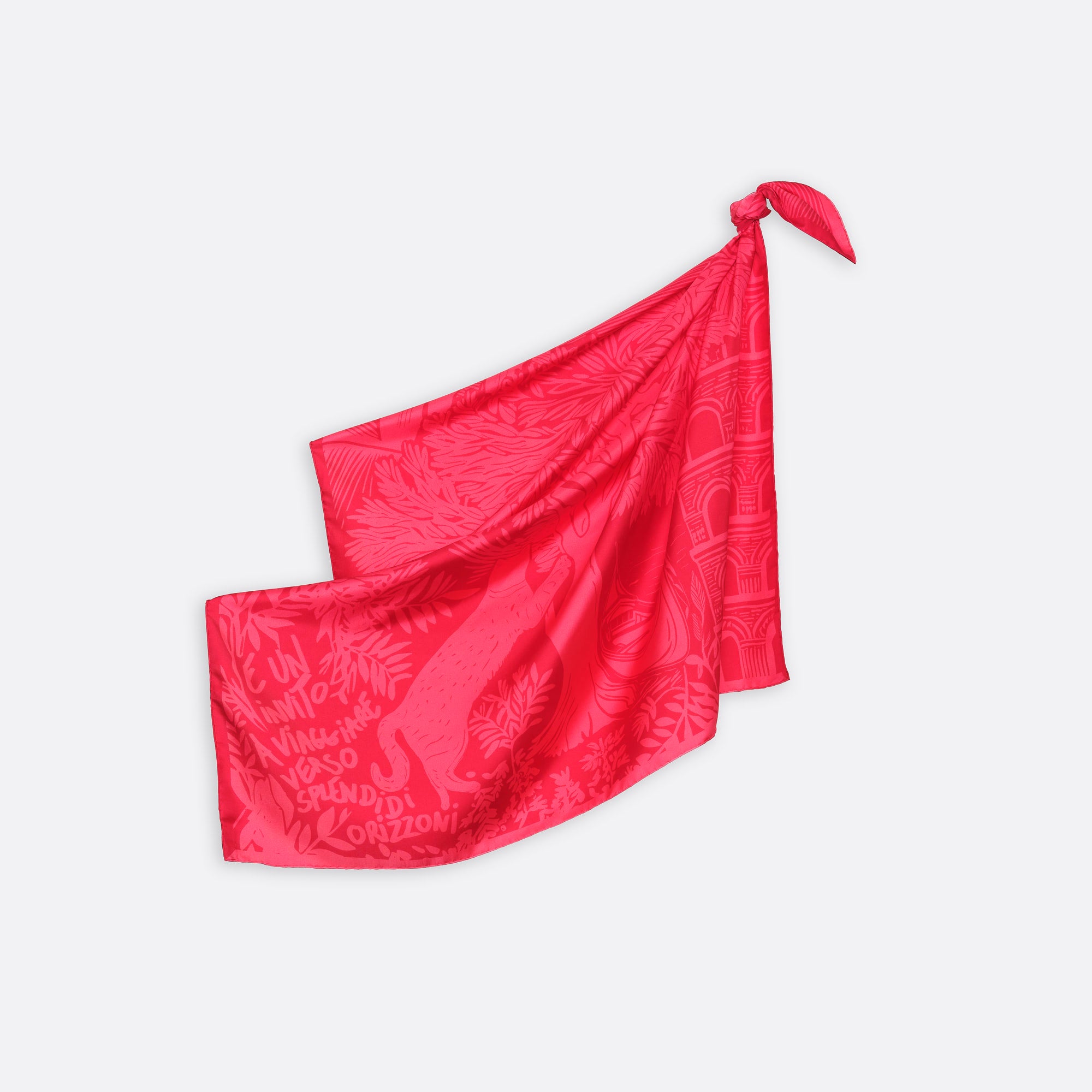 SILK SCARF 90 - OLIVIER FUCHSIA