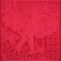 SILK SCARF 90 - OLIVIER FUCHSIA