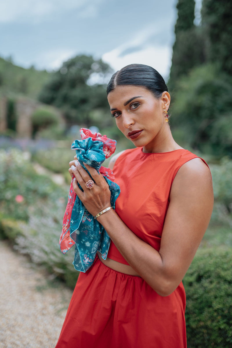 Écharpe pour femme ORIA Coton Émeraude 65 | Petrusse