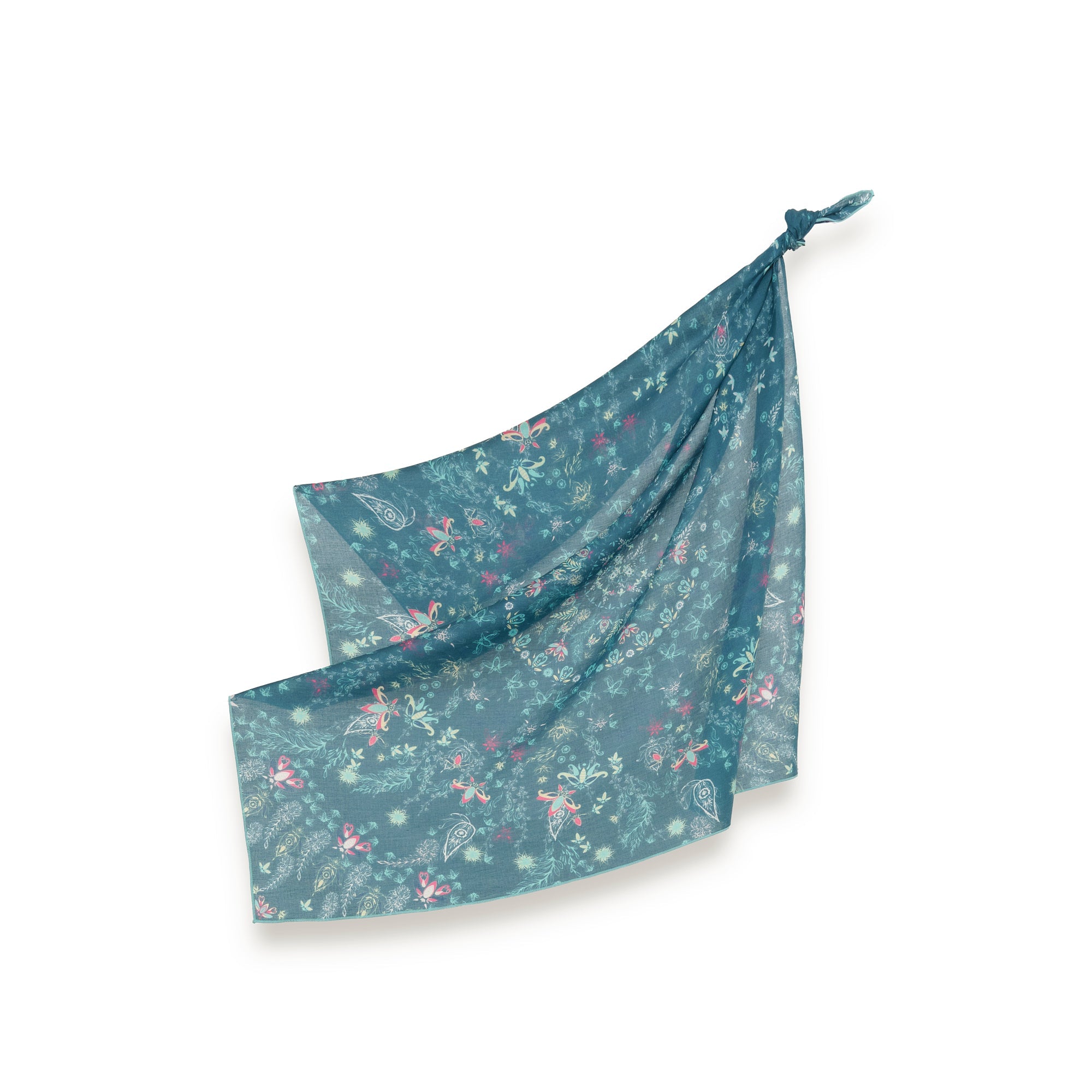 Écharpe pour femme ORIA Coton Émeraude 65 | Petrusse