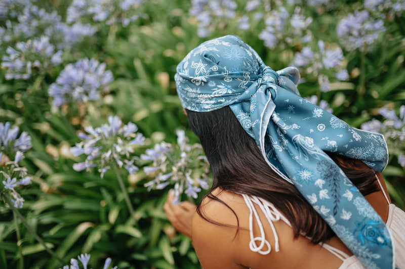 SILK SCARF 105 - ORIA DENIM