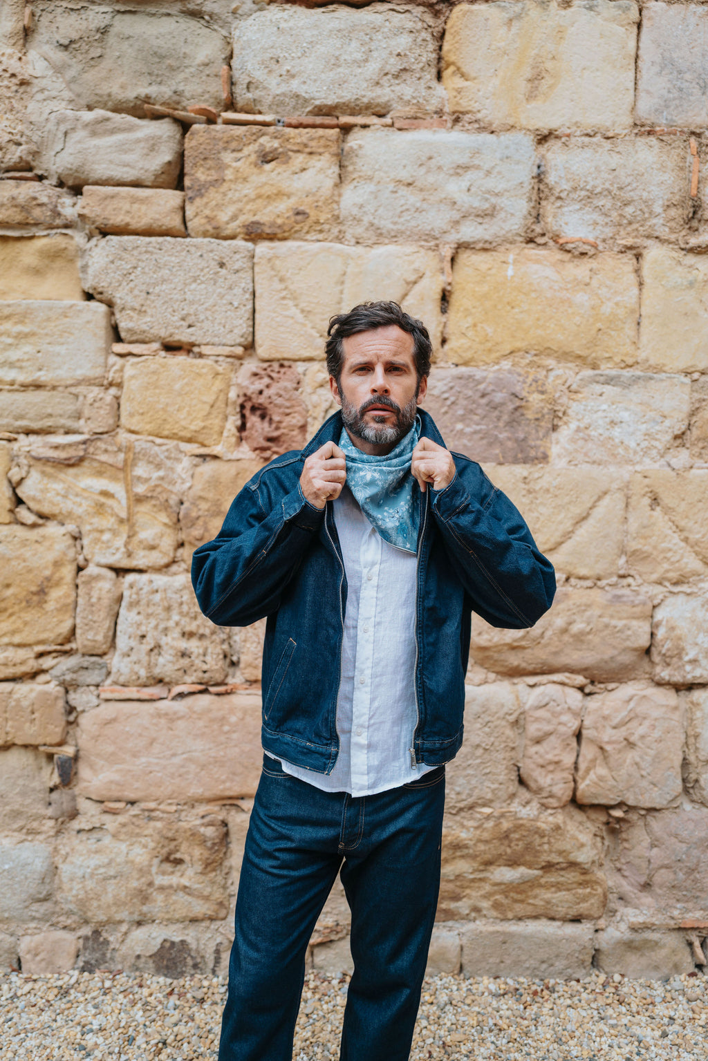 SILK SCARF 105 - ORIA DENIM