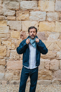 SILK SCARF 105 - ORIA DENIM