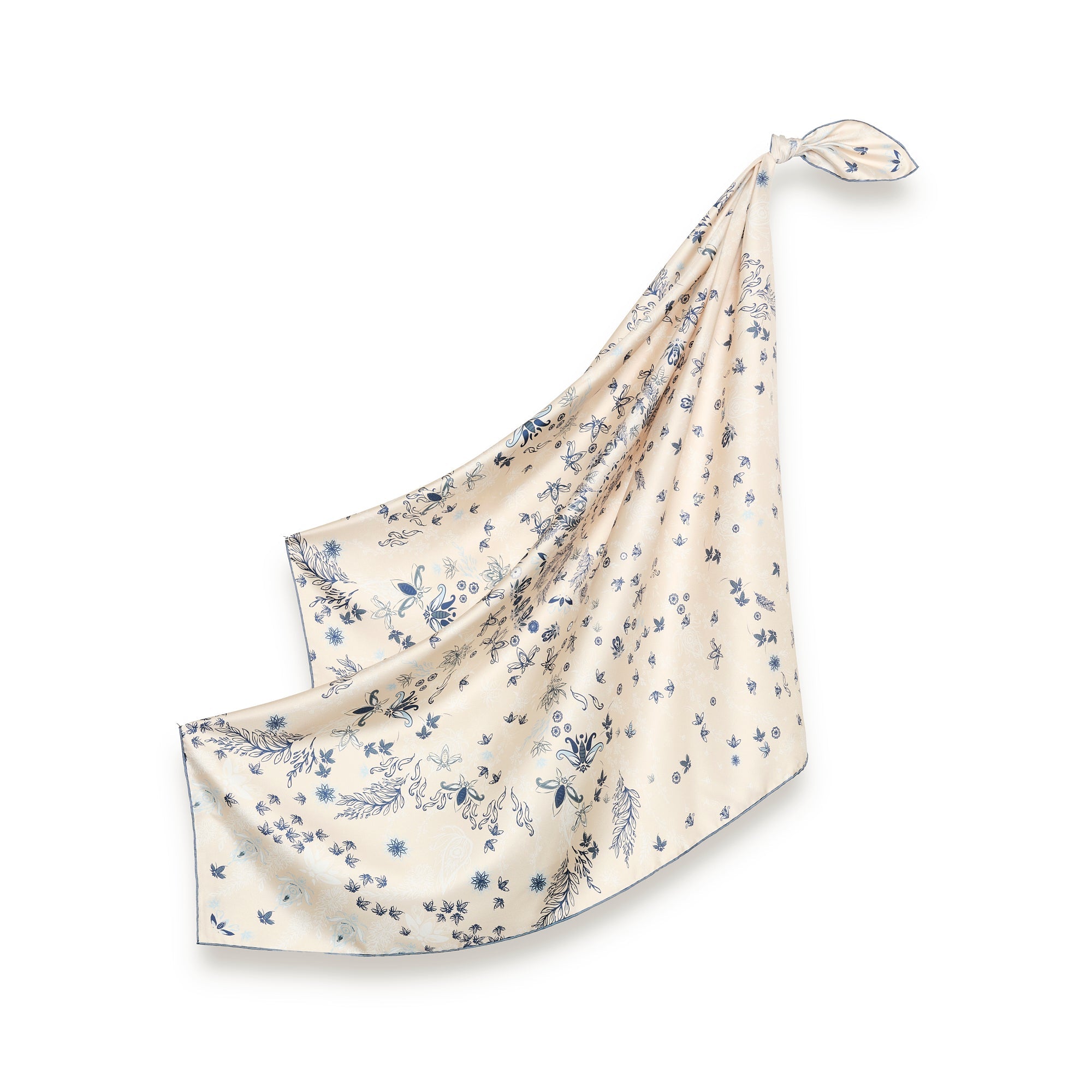 Carré en Soie 105 x 105 ORIA BEIGE | Petrusse 