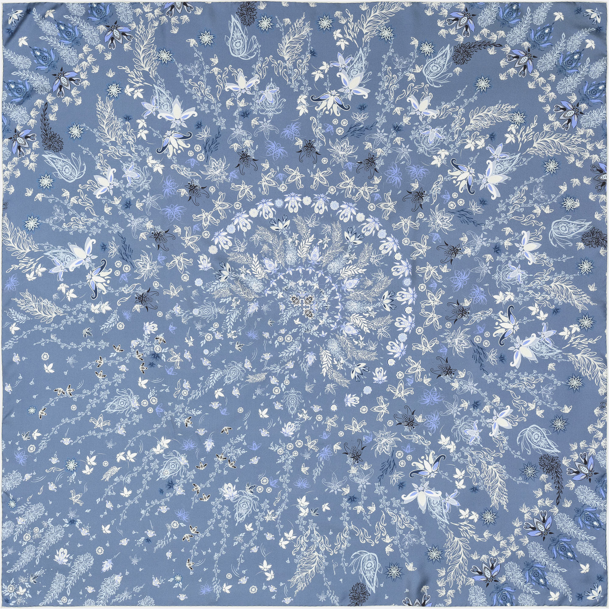 Carré en Soie 105 x 105 ORIA DENIM | Petrusse 