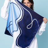 SILK SCARF 65 - ORPHEE BLUE