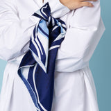SILK SCARF 65 - ORPHEE BLUE