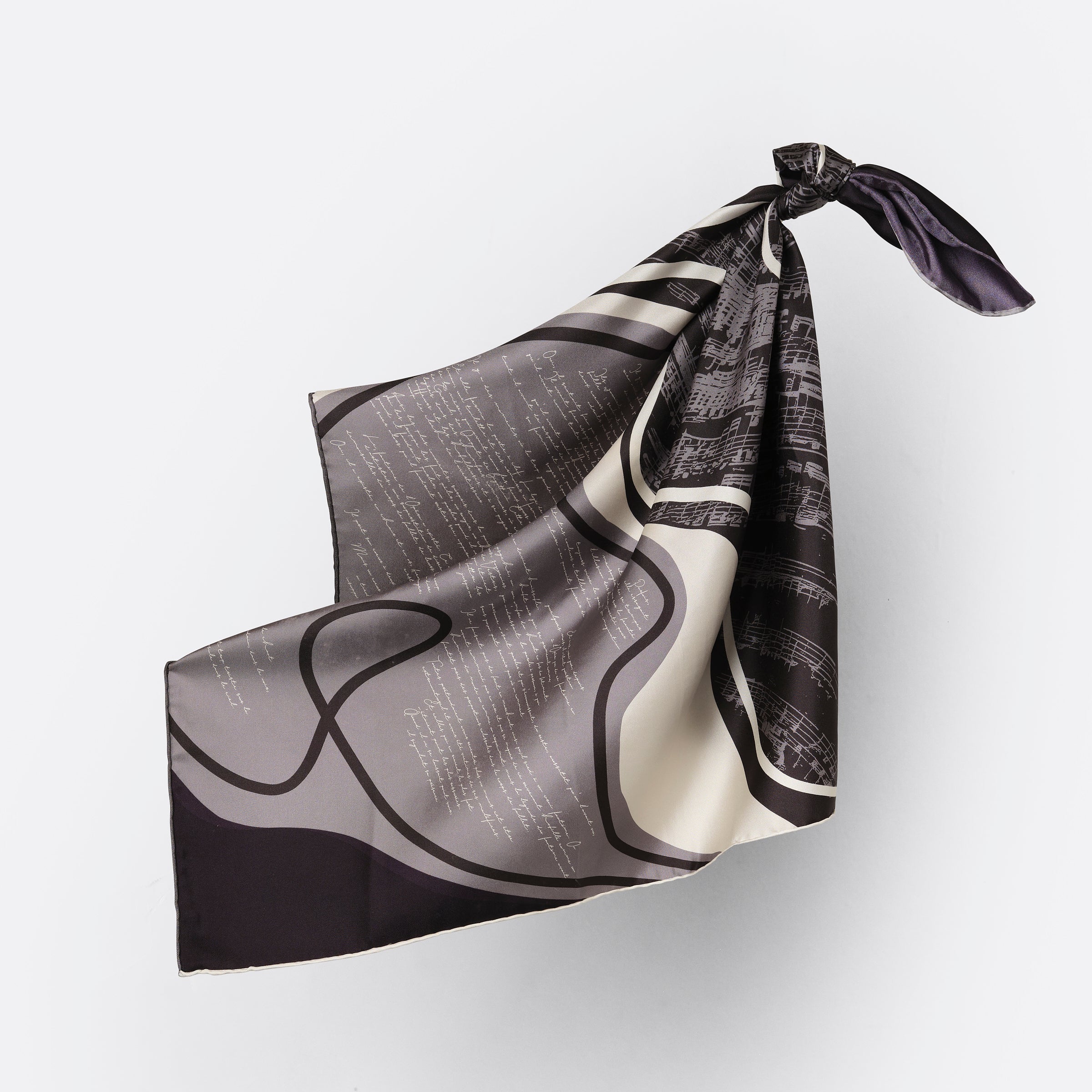 SILK SCARF 65 - ORPHEE COFFEE BROWN