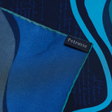 SILK SCARF 65 - ORPHEE EMERALD SAPPHIRE