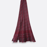 CASHMERE STOLE - OSCAR BURGUNDY RED