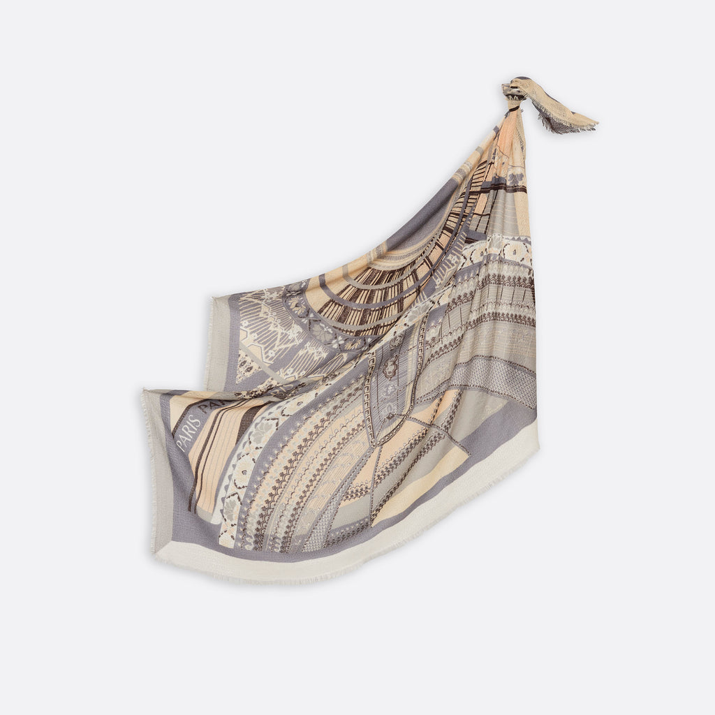 WOOL SCARF 120 - PARIS BEIGE