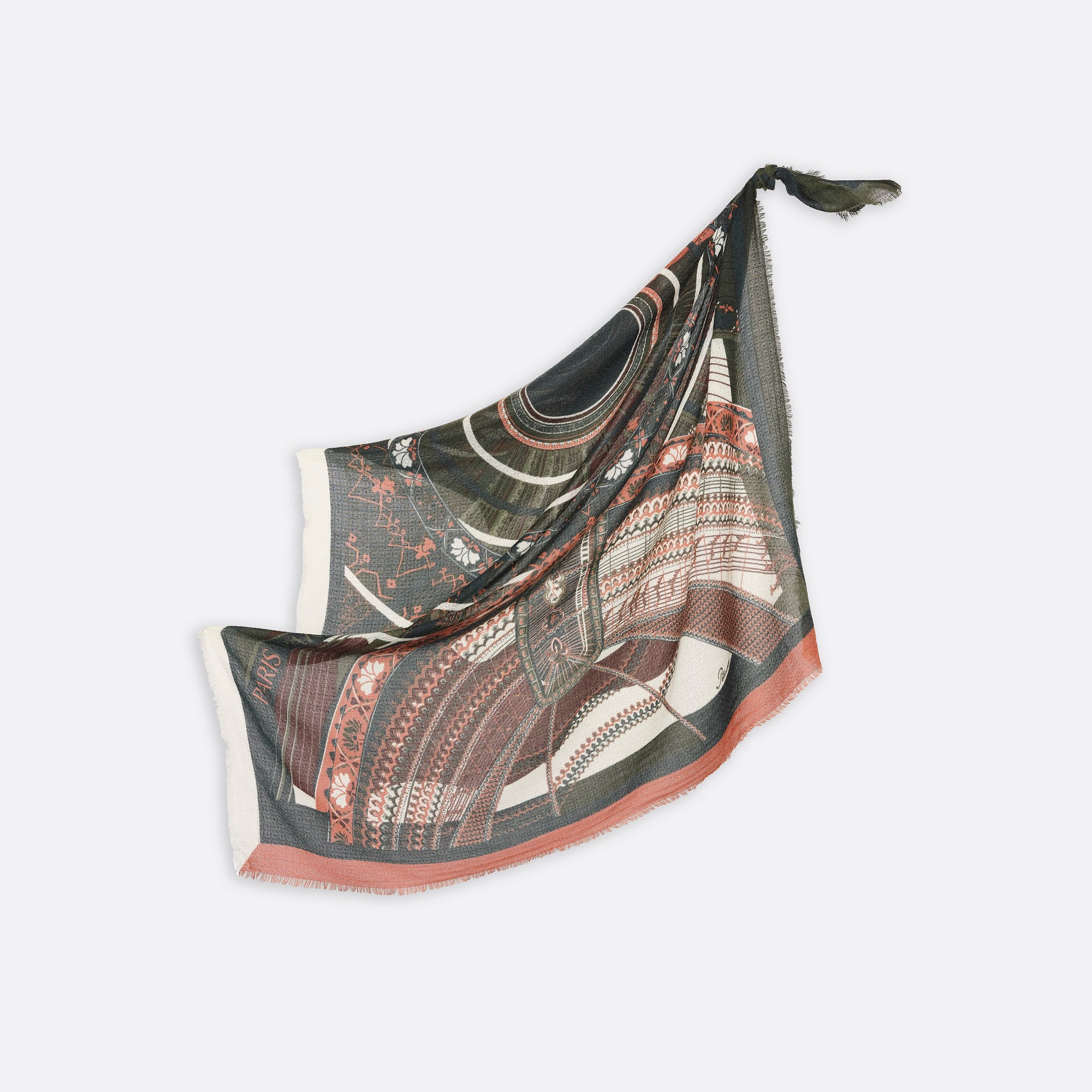 CARRE LAINE 120 - SOUS LE CIEL DE PARIS KAKI