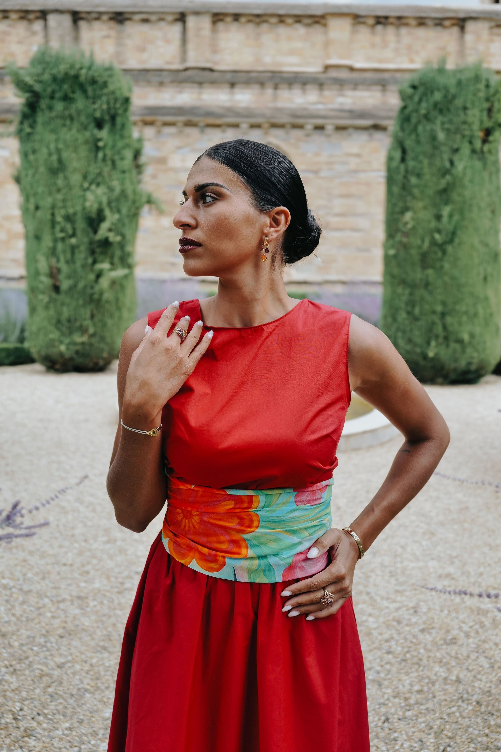 Écharpe pour femme PAZ FUCHSIA – Foulard en coton | Petrusse