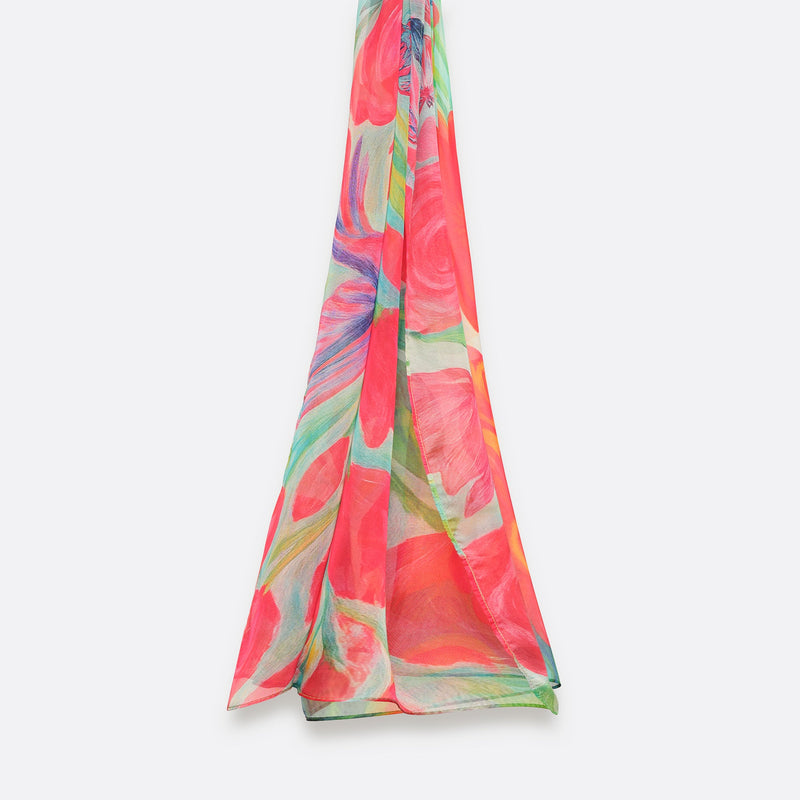 Écharpe pour femme PAZ FUCHSIA – Foulard en Soie | Petrusse