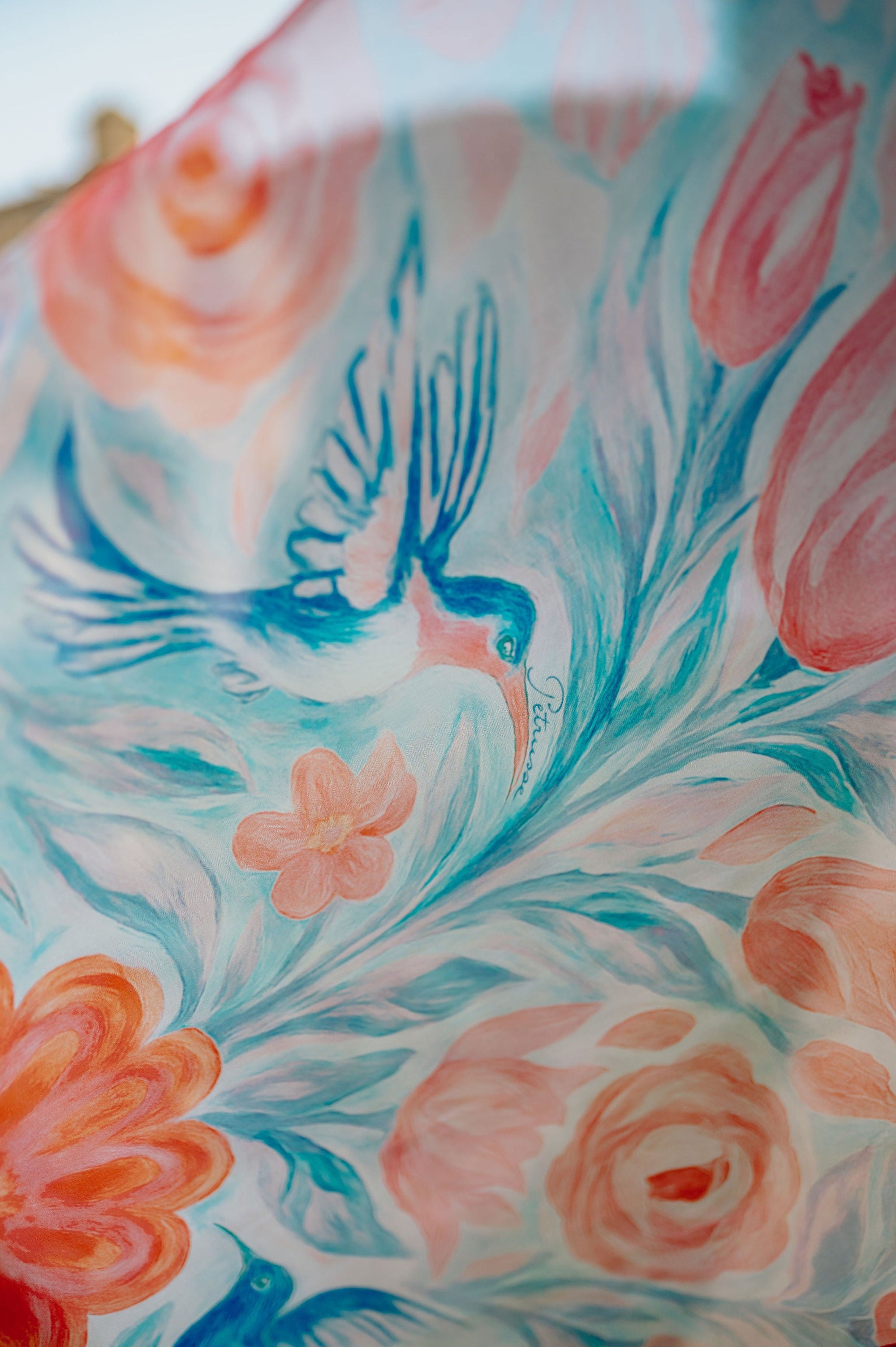 Écharpe pour femme PAZ PASTEL – Foulard en Soie | Petrusse