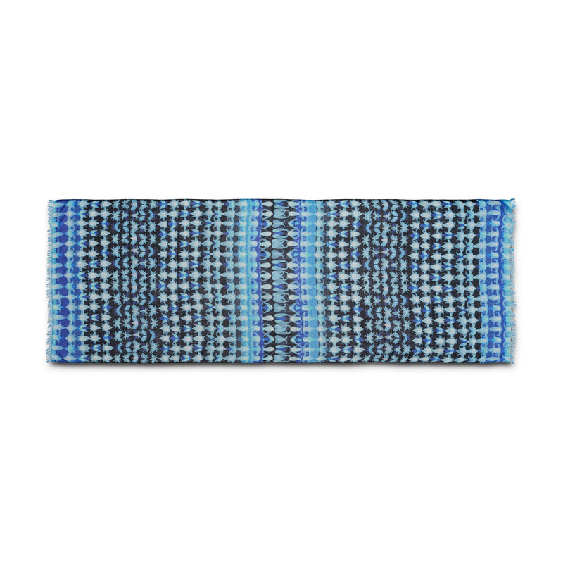 SAHARA BLEU – Écharpe pour femme et homme en modal & soie | Petrusse