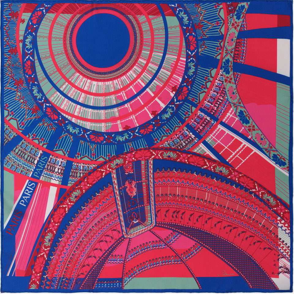 SILK SCARF 65 - SOUS LE CIEL DE PARIS RESEDA POP