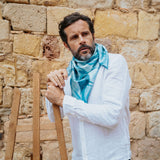 Carré en soie VIDA DENIM 90x90cm | Petrusse