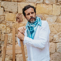 Carré en soie VIDA DENIM 90x90cm | Petrusse