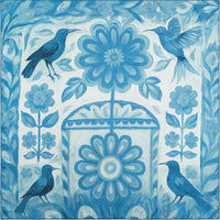 Carré en soie VIDA DENIM 90x90cm | Petrusse