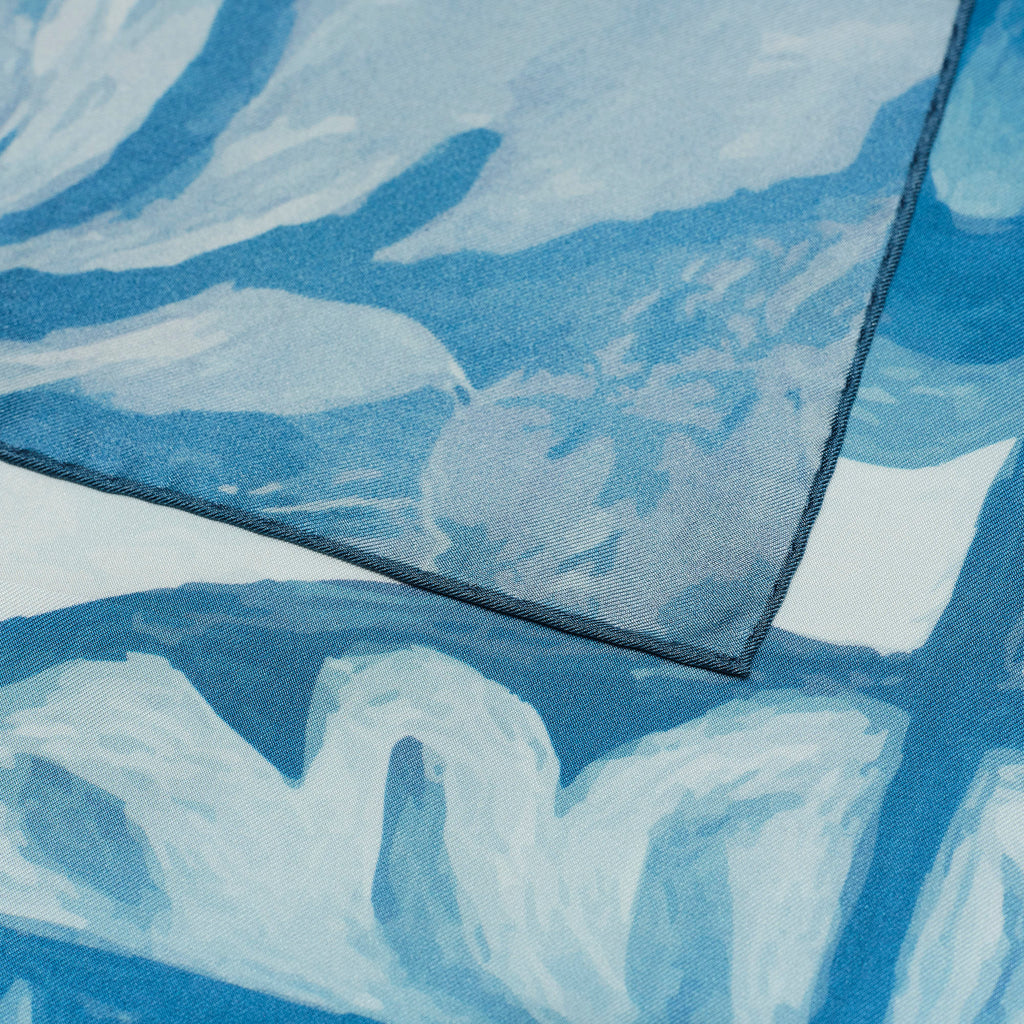 Carré en soie VIDA DENIM 90x90cm | Petrusse