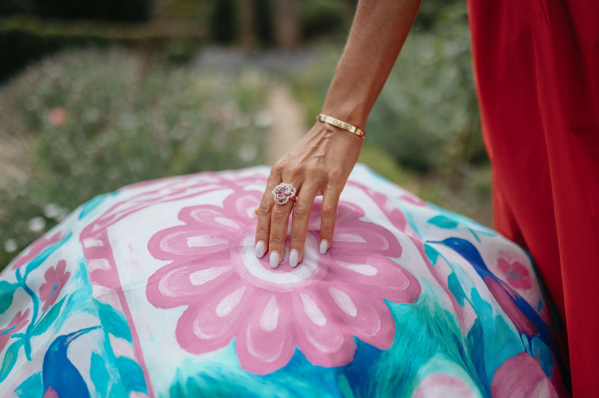 Carré en soie VIDA EMERAUDE 90x90cm | Petrusse