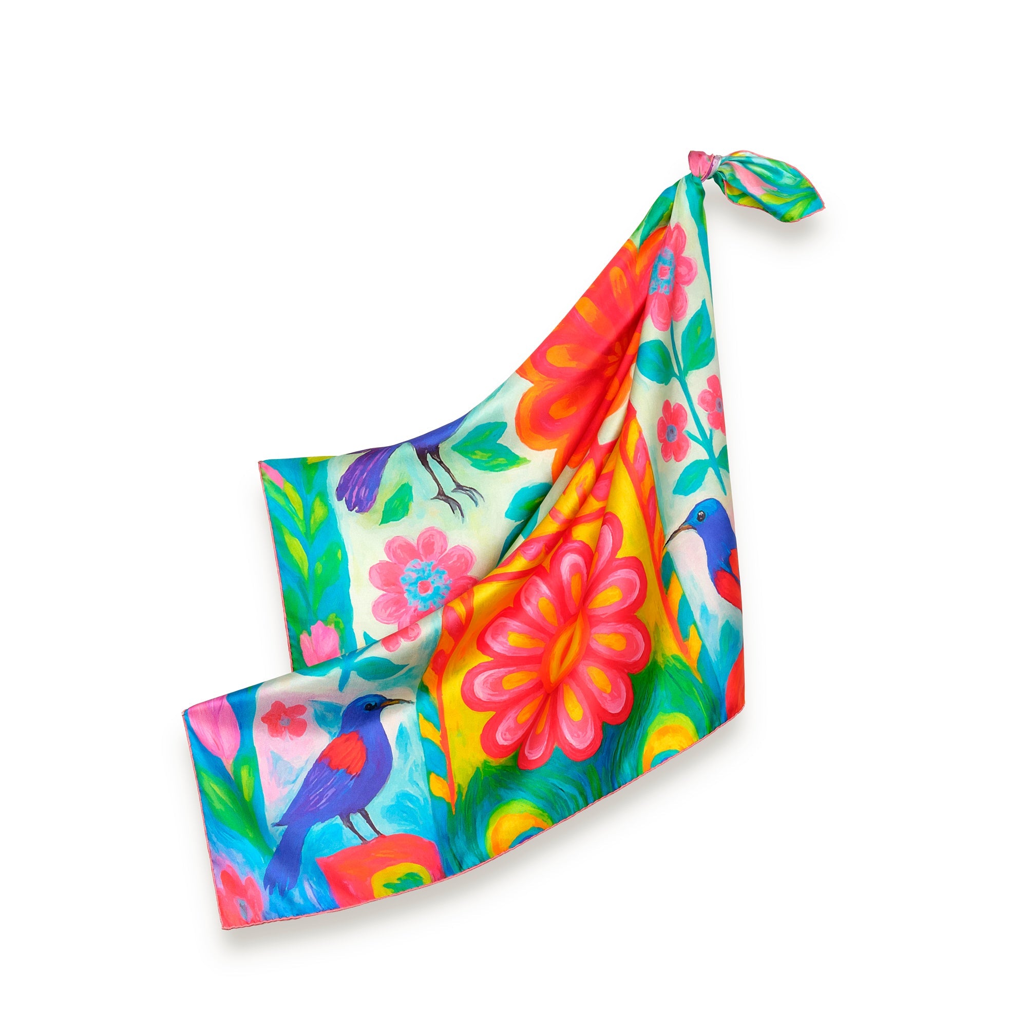 Carré en soie VIDA FUCHSIA 90x90cm | Petrusse