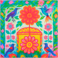 Carré en soie VIDA FUCHSIA 90x90cm | Petrusse