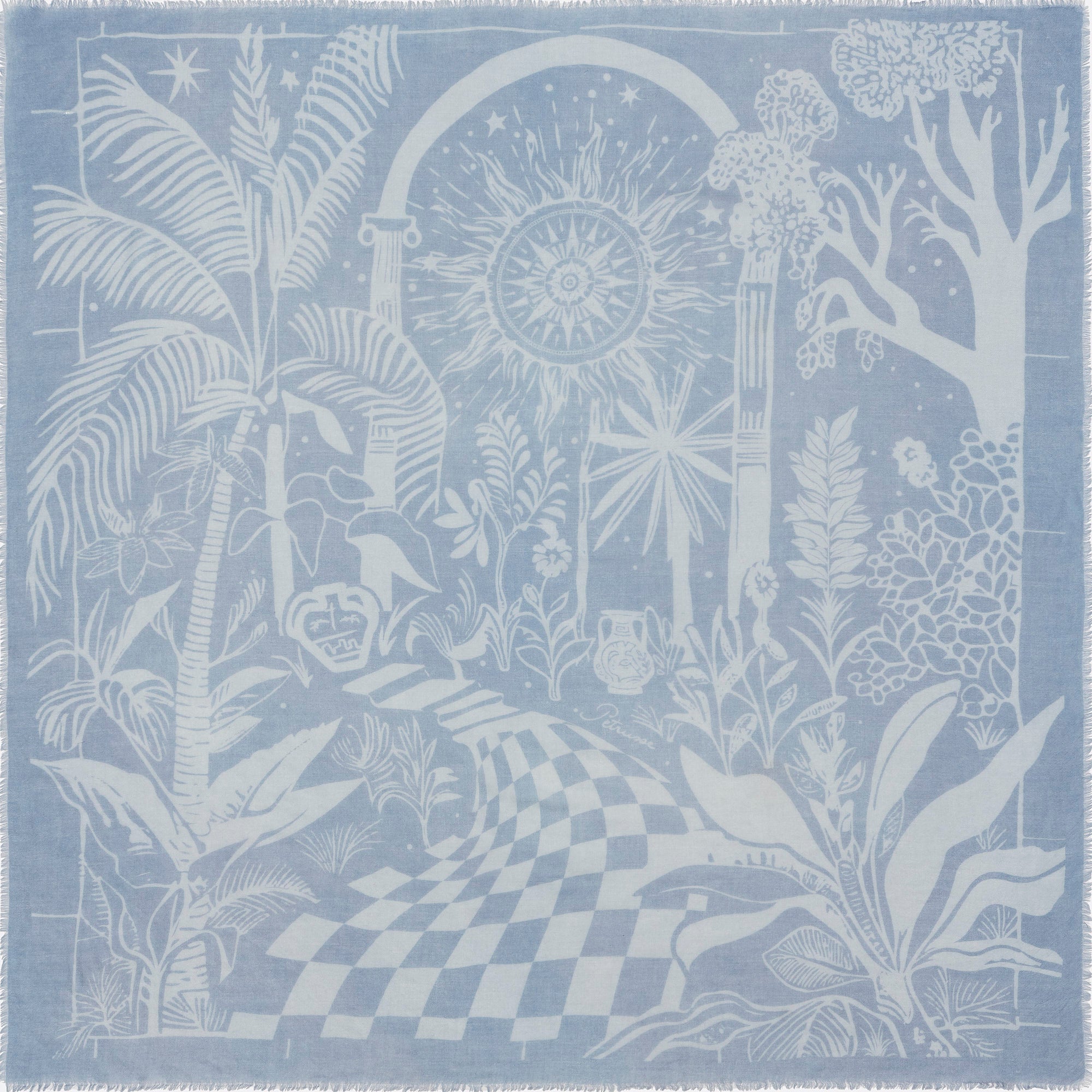 CARRE CACHEMIRE 120 - VILLA BLEU DENIM