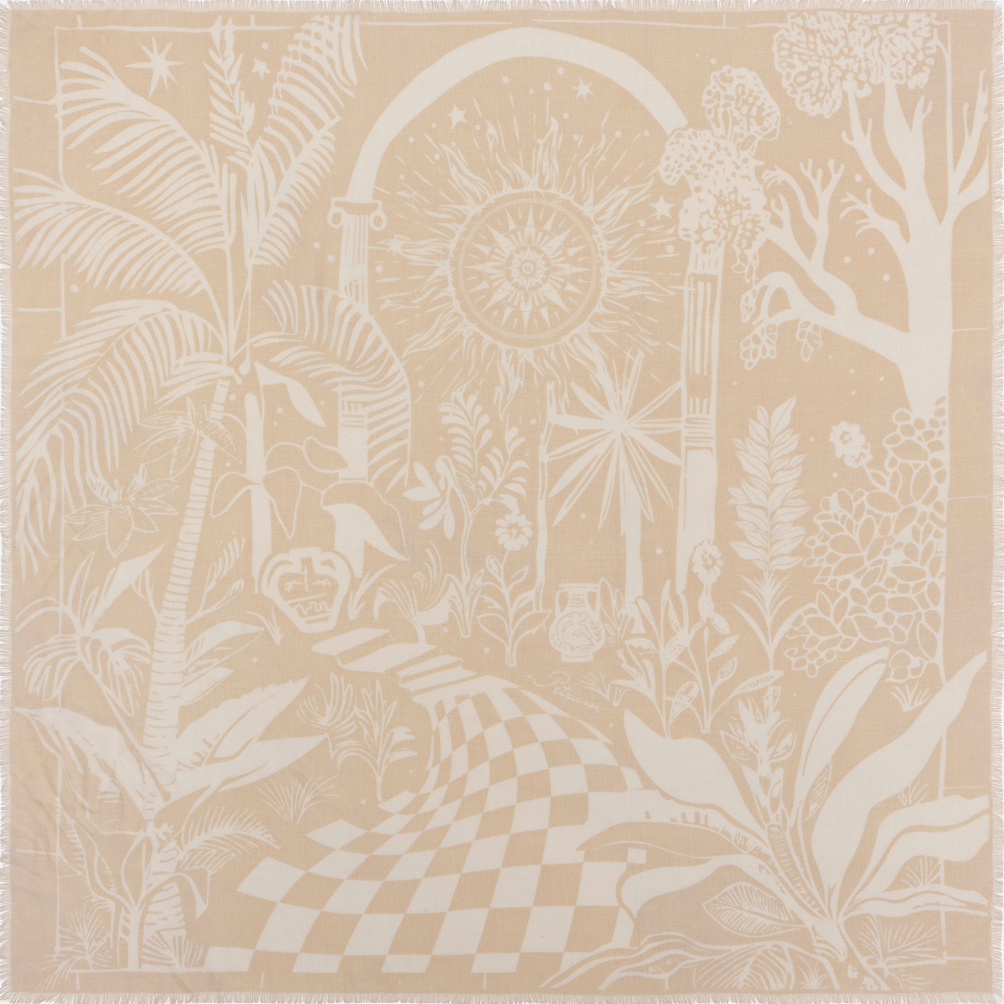 WOOL SCARF 120 - VILLA BEIGE