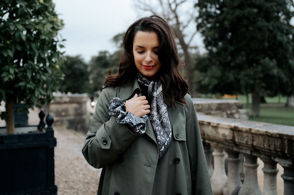 CARRE SOIE 65 - BOHEME MINI NOIR