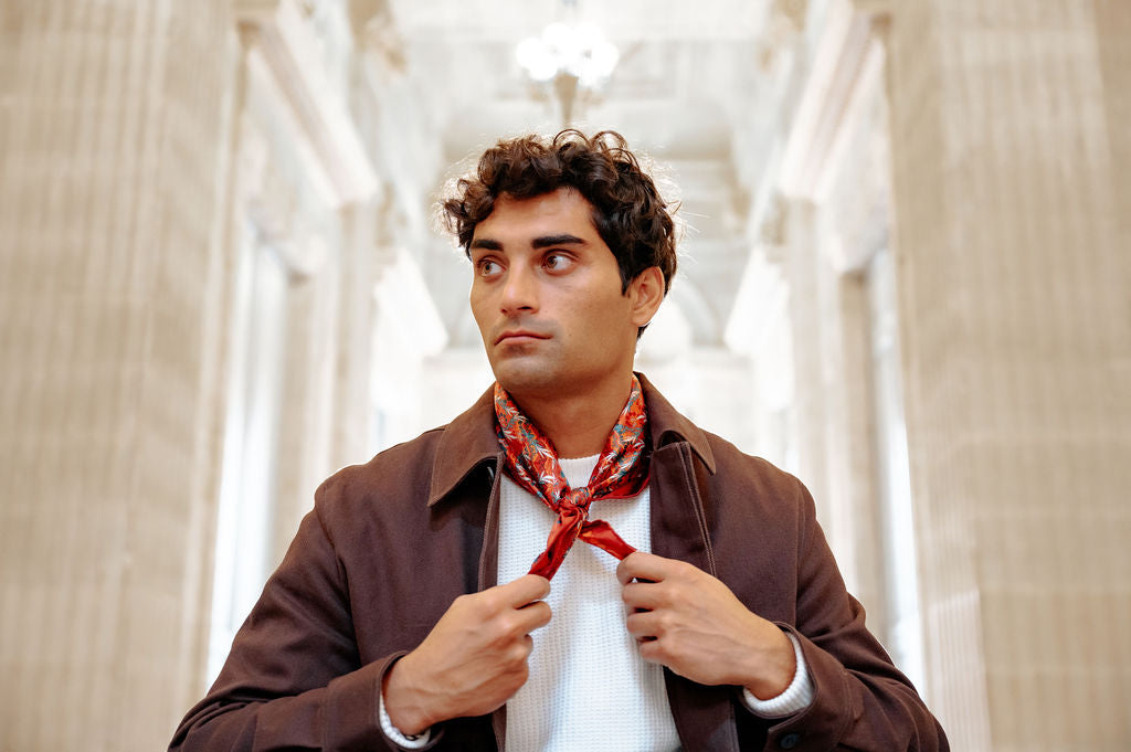 CARRE SOIE 65 - BOHEME MINI ROUGE