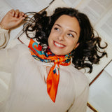 SILK SCARF 105 - FANNY ORANGE