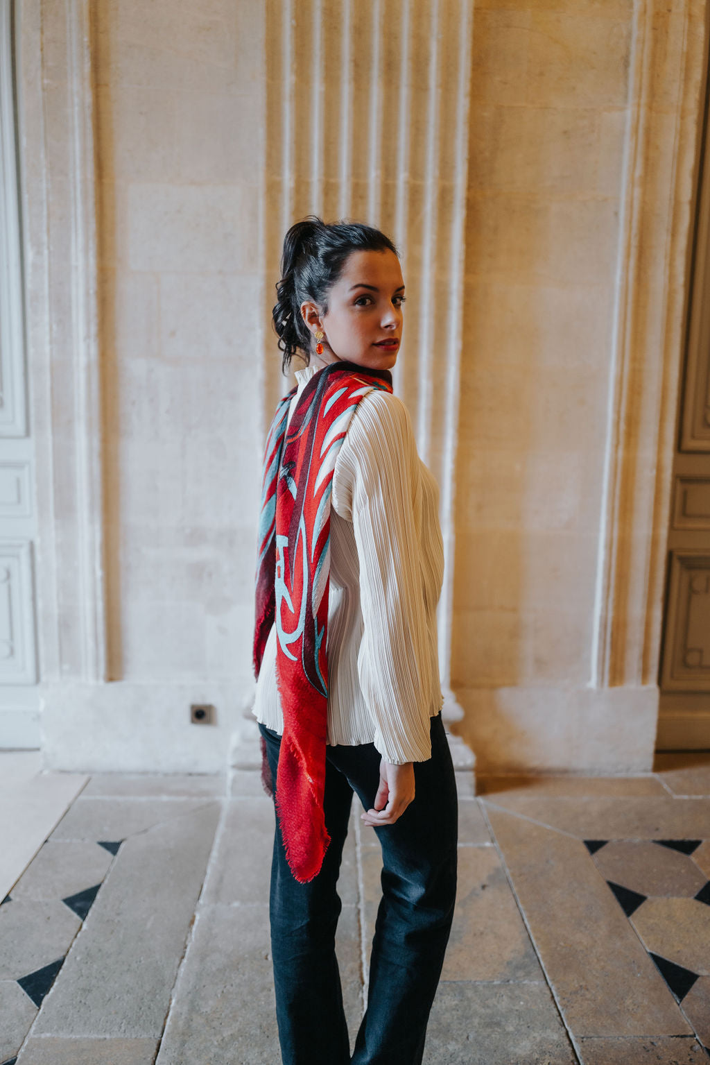 CARRE LAINE 120 - ISADORA ROUGE