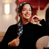 SILK SCARF 105 - SUR LE NIL BLACK