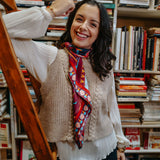 SILK SCARF 105 - SUR LE NIL RED