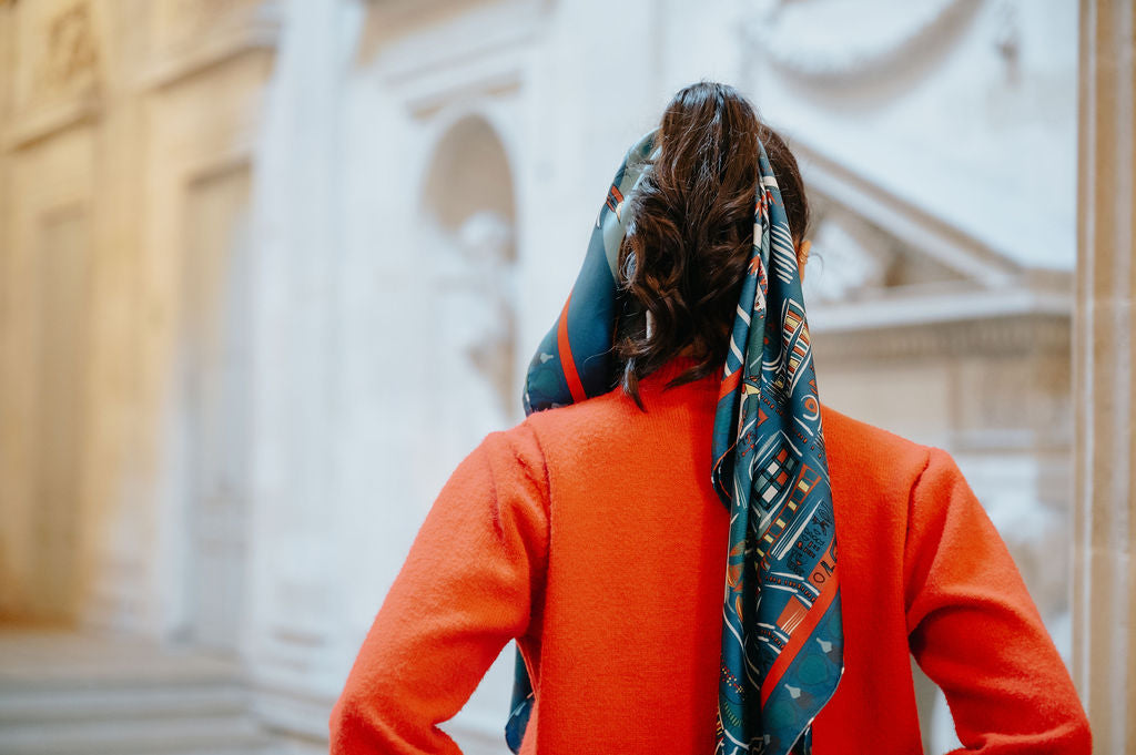SILK SCARF 105 - SUR LE NIL GREEN