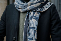 WOOL STOLE - MAGELLAN DENIM BLUE