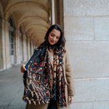 WOOL STOLE - MAGELLAN BROWN
