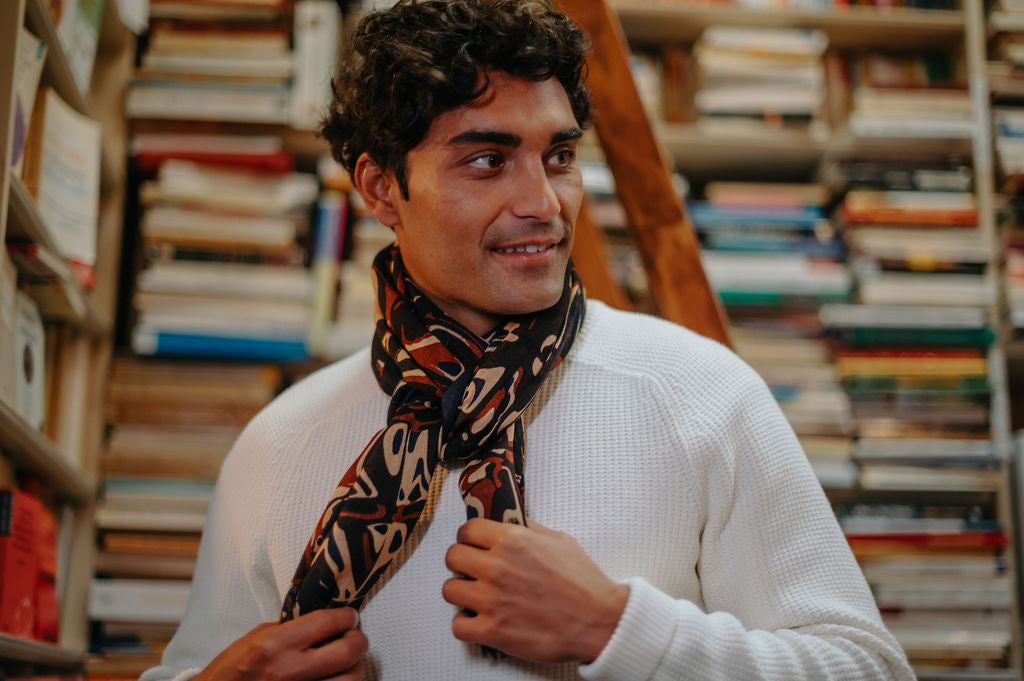 WOOL STOLE - MAGELLAN BROWN