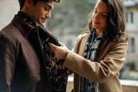 WOOL STOLE - MAGELLAN DENIM BLUE