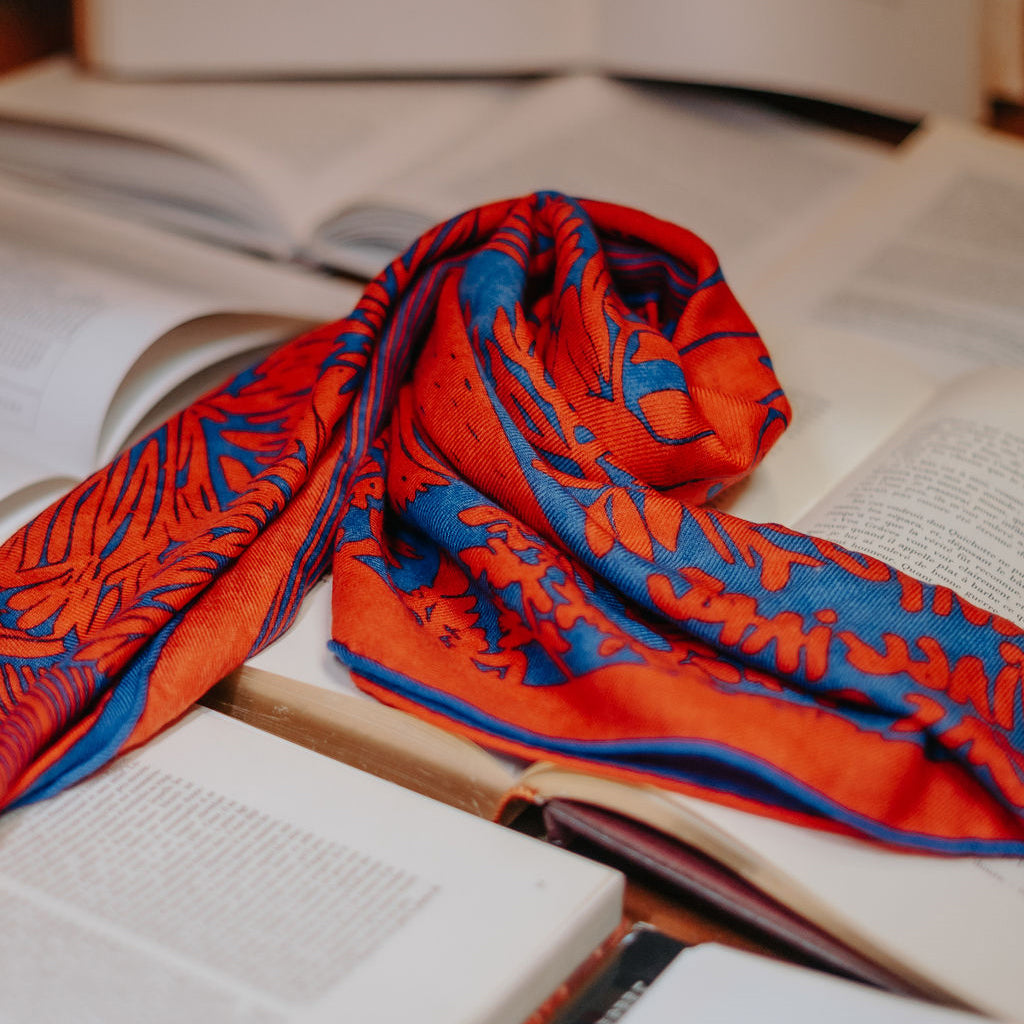WOOL SCARF 100 - OLIVIER ROYAL BLUE